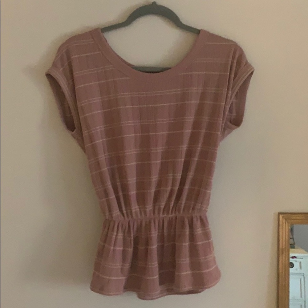 pink peplum shirt
